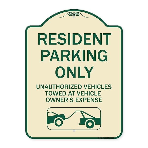 Parking Restriction Resident Parking Unauthorized Vehicles Towed at Owner Expense, TG-1824-23368
